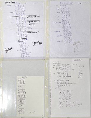 Lot 220 - RIDE - ANDY BELL OWNED CHORD SHEETS FROM SELF TITLED EP - 1989.