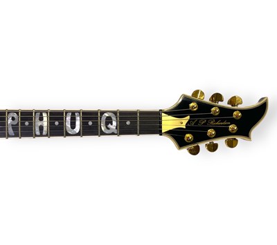 Lot 30 - THE WILDHEARTS INTEREST - GINGER WILDHEART 'SMILEY BONES' CUSTOM GUITAR.