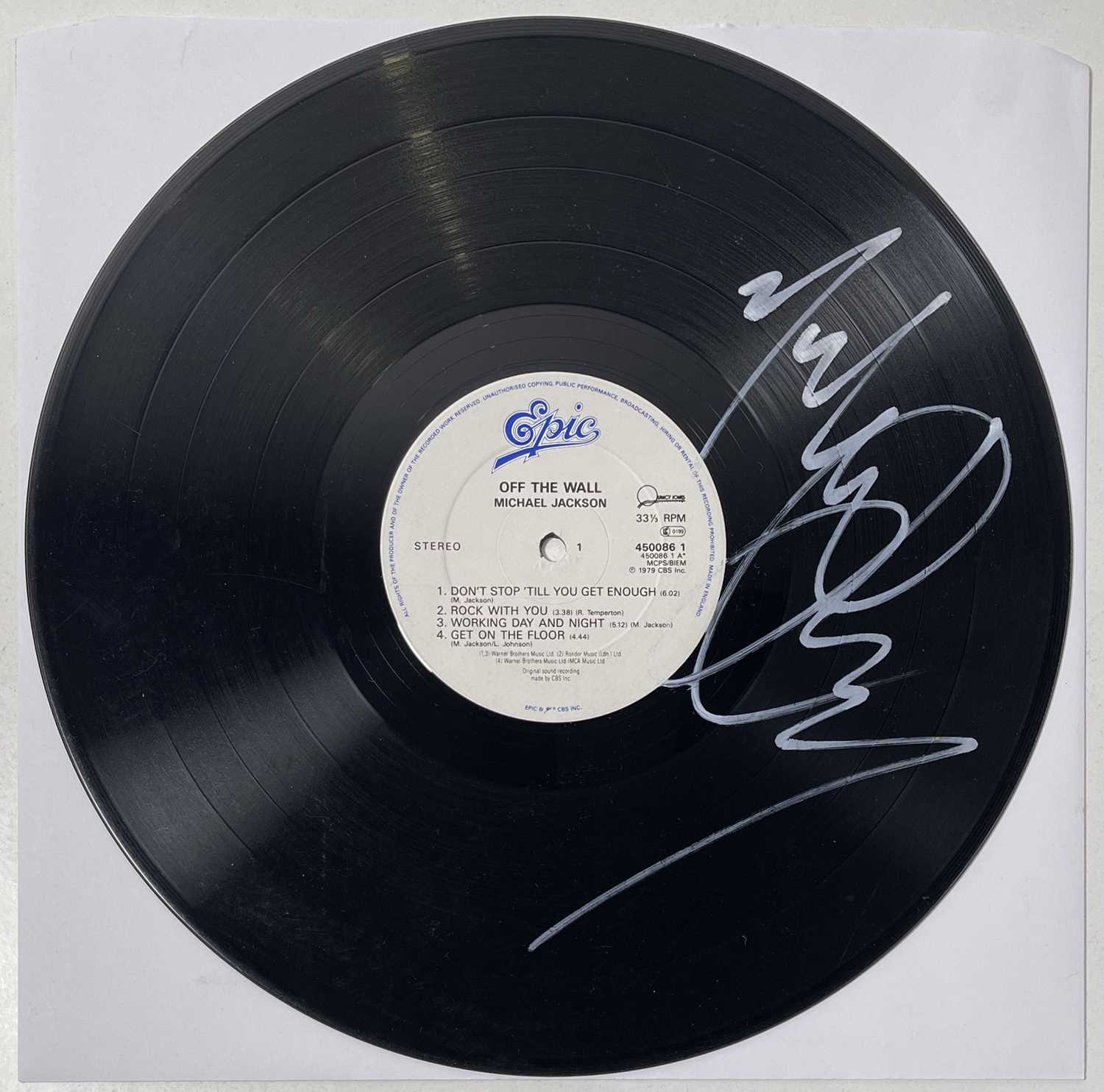 Lot 155 - MICHAEL JACKSON - A SIGNED LP.