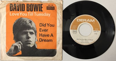 Lot 467 - DAVID BOWIE - LOVE YOU TILL TUESDAY 7" (1967 GERMAN ISSUE - DERAM DM 135)