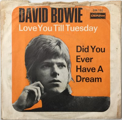 Lot 467 - DAVID BOWIE - LOVE YOU TILL TUESDAY 7" (1967 GERMAN ISSUE - DERAM DM 135)