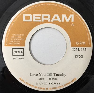 Lot 467 - DAVID BOWIE - LOVE YOU TILL TUESDAY 7" (1967 GERMAN ISSUE - DERAM DM 135)