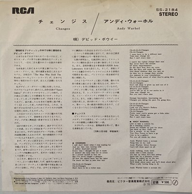 Lot 1250 - DAVID BOWIE - CHANGES (JAPANESE - RCA SS-2184)