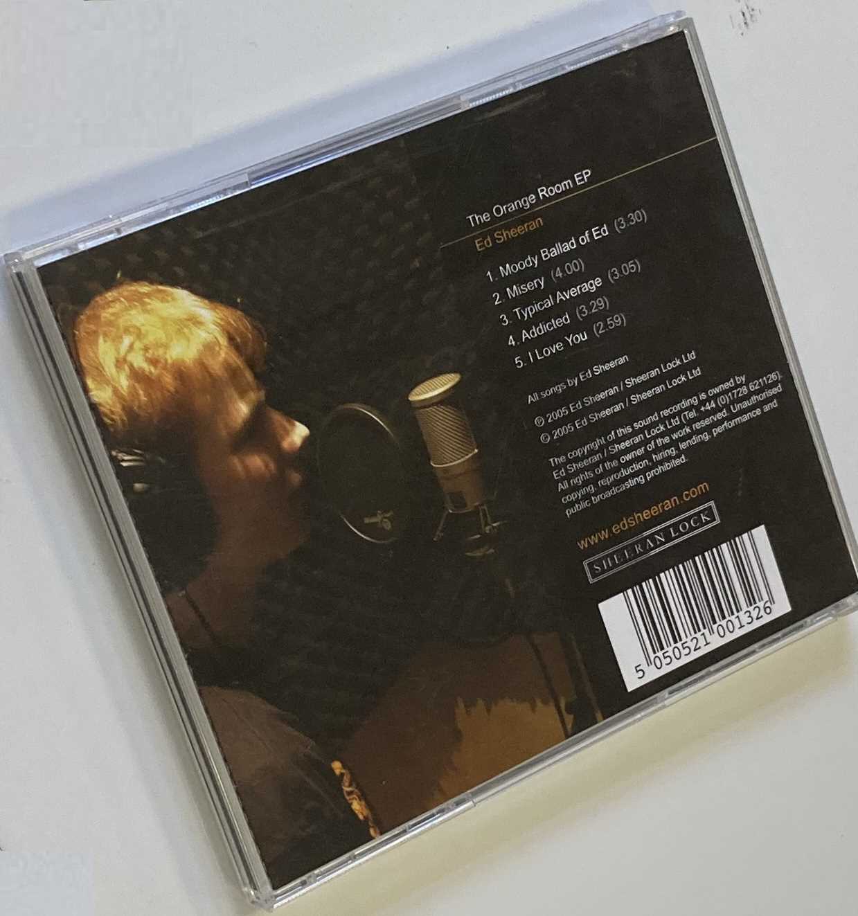 Lot 284 ED SHEERAN SIGNED ORANGE ROOM CD