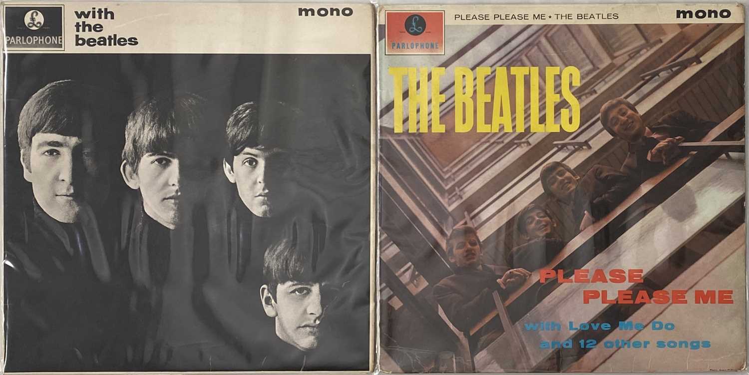 Lot 448 - THE BEATLES - PLEASE PLEASE ME (MONO FIRST PRESS) + WITH THE BEATLES PACK