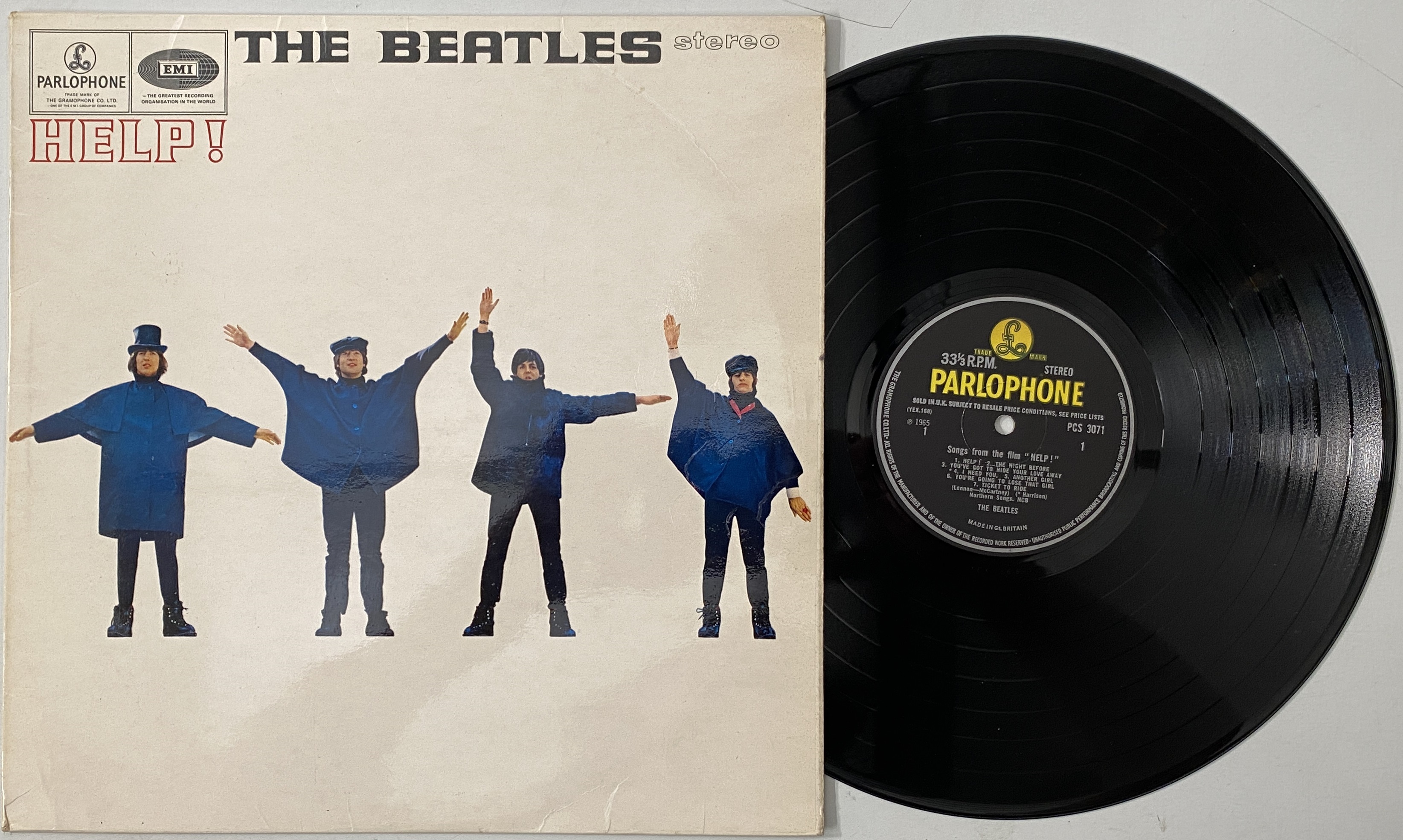 ☆彡 英國盤 The Beatles Help! [ UK ORIG mono Parlophone PMC