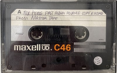 Lot 460 - THE SEX PISTOLS - NEVER MIND THE BOLLOCKS (ADVANCE COPY RECORDED FROM MASTER TAPE) CASSETTE