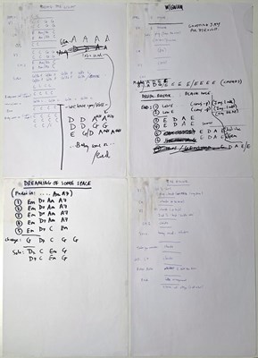 Lot 204 - OASIS INTEREST- ANDY BELL CHORD SHEETS FOR BEADY EYE PERIOD.