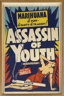 Lot 84 - PSYCHEDELIA / MARIJUANA INTEREST - ASSASIN OF YOUTH (1937) - ORIGINAL US ONE SHEET POSTER. PSYCHEDELIA / MARIJUANA INTEREST.