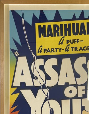 Lot 84 - PSYCHEDELIA / MARIJUANA INTEREST - ASSASIN OF YOUTH (1937) - ORIGINAL US ONE SHEET POSTER. PSYCHEDELIA / MARIJUANA INTEREST.