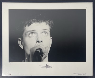 Lot 165 - IAN CURTIS/JOY DIVISION - LIMITED EDITION PHOTOGRAPHER SIGNED PRINT.