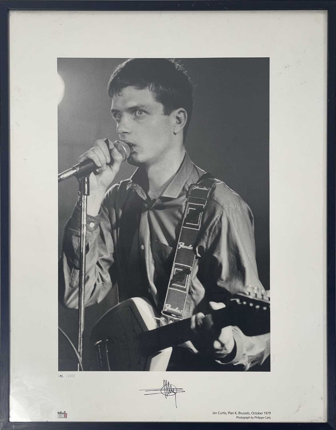 Lot 166 - IAN CURTIS / JOY DIVISION - LIMITED EDITION PHOTOGRAPHER SIGNED PRINT.