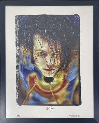 Lot 162 - THE CURE / ROBERT SMITH - LIMITED EDITION PHOTOGRAPHER SIGNED PRINT.