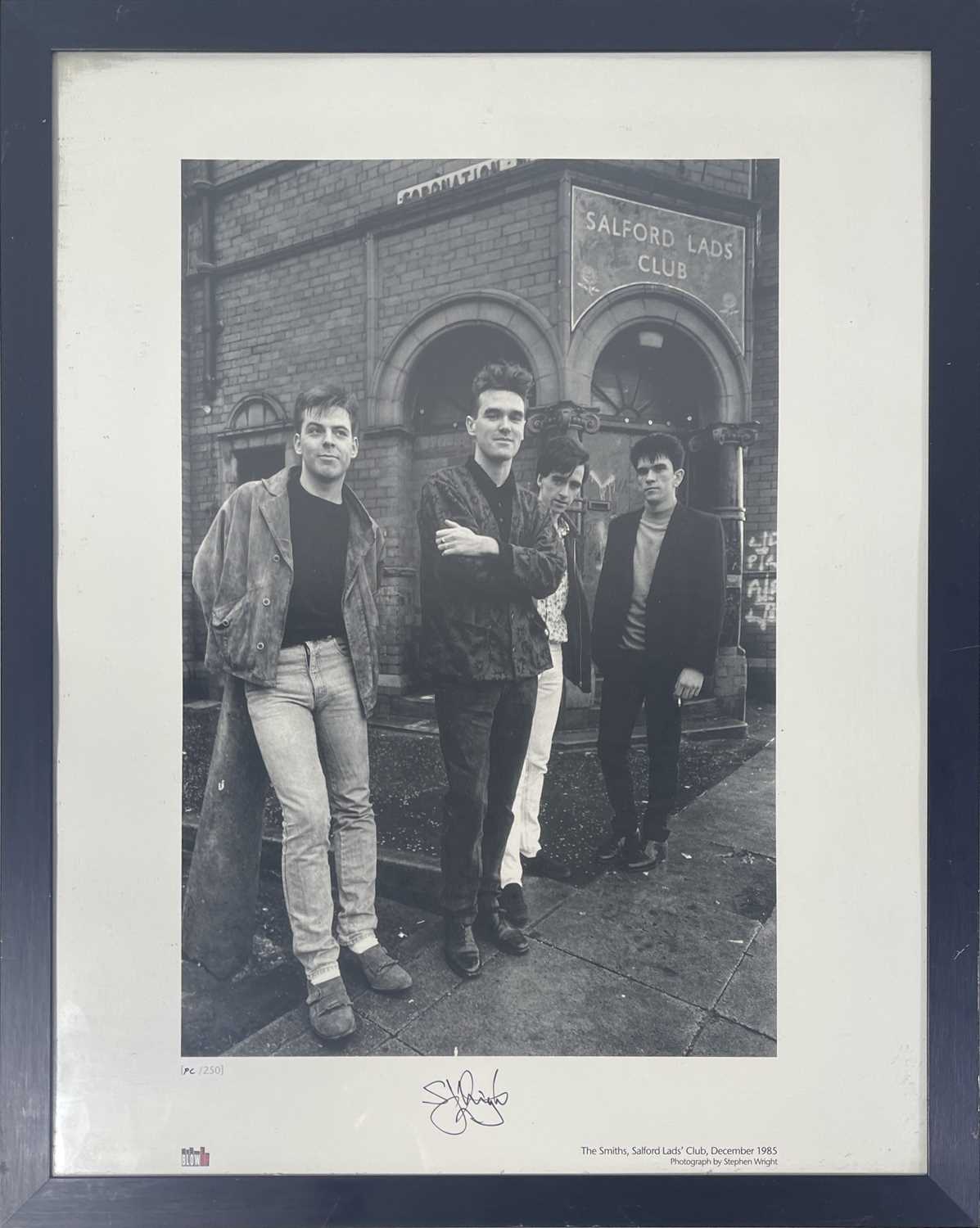 Lot 240 - THE SMITHS - LIMITED EDITION PHOTOGRAPHER SIGNED PRINT.