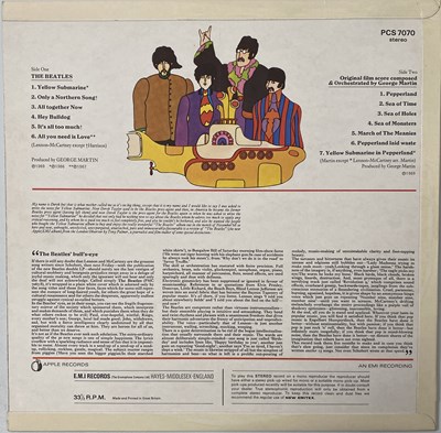 Lot 438 - THE BEATLES - YELLOW SUBMARINE LP (PCS 7070 - DENMARK OG)