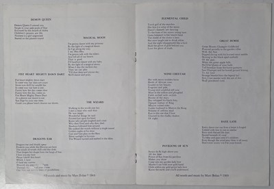 Lot 157 - MARC BOLAN / T.REX - BOLAN/FINN/JOHN PEEL SIGNED 1969 TOUR PROGRAMME. ﻿