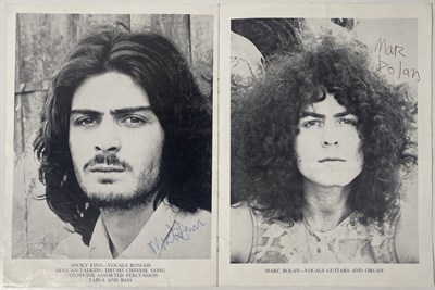 Lot 157 - MARC BOLAN / T.REX - BOLAN/FINN/JOHN PEEL SIGNED 1969 TOUR PROGRAMME. ﻿