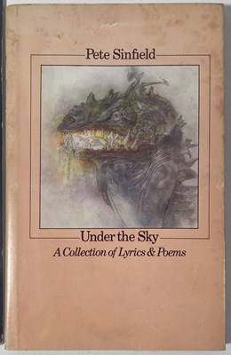 Lot 35 - KING CRIMSON / EMERSON LAKE AND PALMER - PETE SINFIELD SIGNED 'UNDER THE SKY' POETRY BOOK.