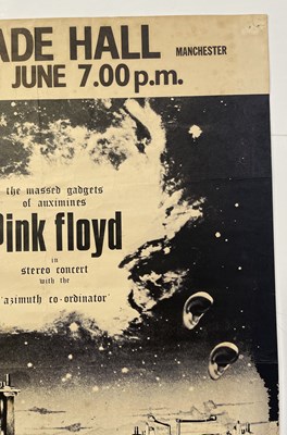 Lot 112 - PINK FLOYD - ORIGINAL 1969 MANCHESTER FREE TRADE HALL CONCERT POSTER.