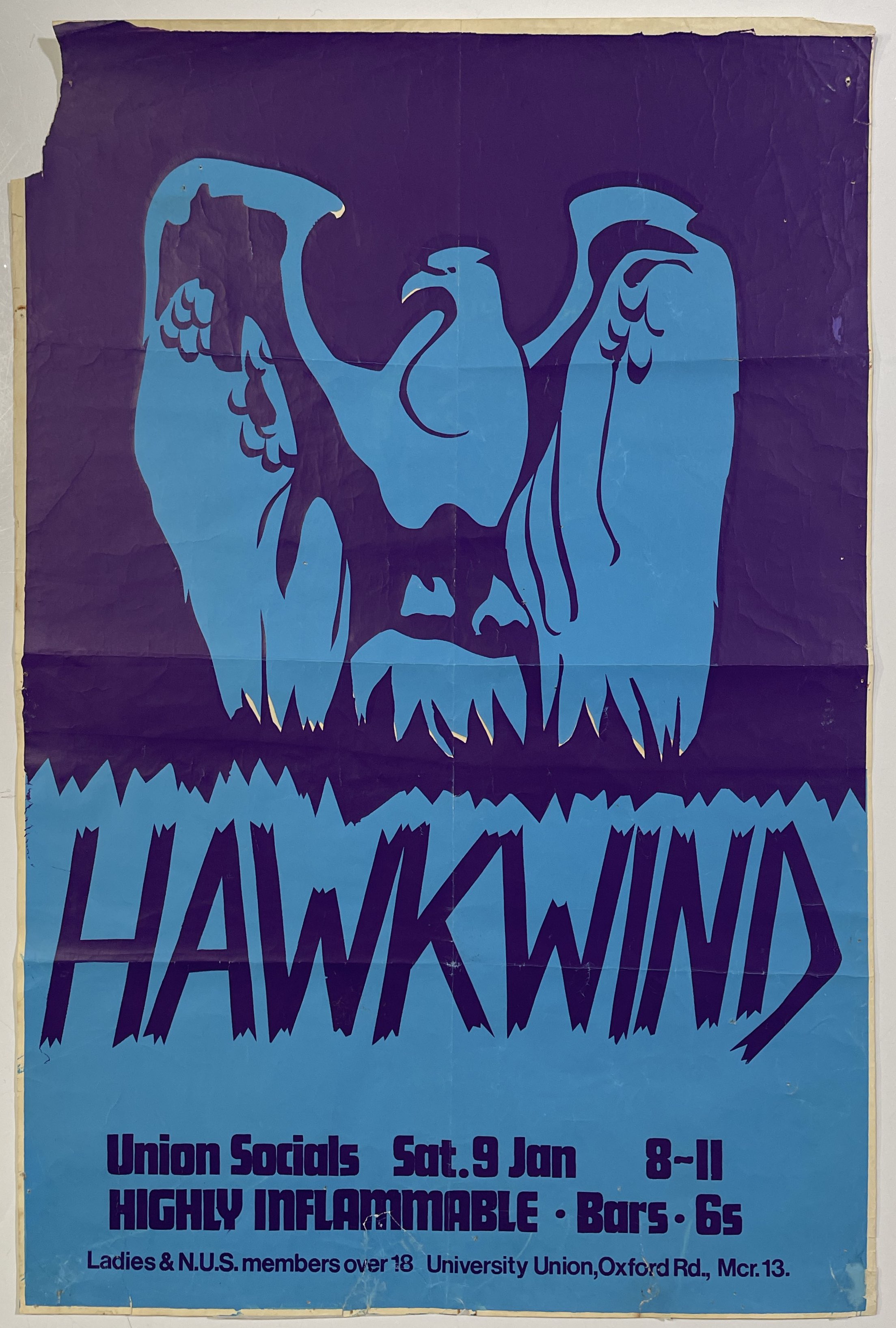 Lot 86 - HAWKWIND - A 1971 CONCERT POSTER.