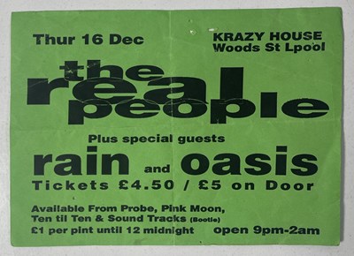 Lot 206 - OASIS - 1993 LIVERPOOL 'KRAZY HOUSE' MINI FLYER.