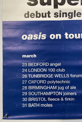 Lot 207 - OASIS - AN ORIGINAL 1994 SUPERSONIC TOUR POSTER FULLY SIGNED BY THE BAND.