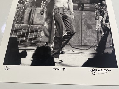 Lot 2170056 - JOHN ROWLANDS - PHOTOGRAPHER SIGNED LIMITED EDITION PRINT - MICK JAGGER, 1975.
