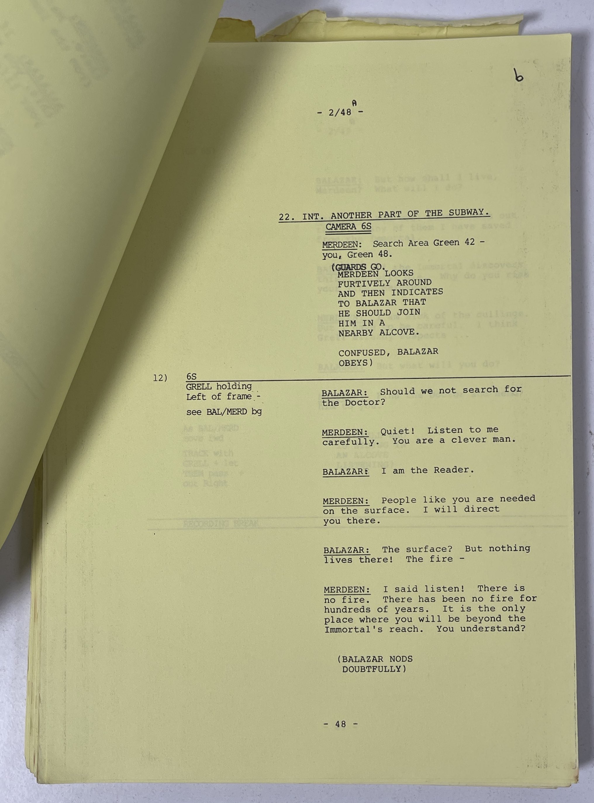 Doctor Who Script Layout Lot 203 - DOCTOR WHO INTEREST - MYSTERIOUS PLANET