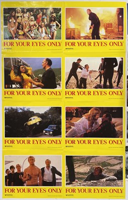 Lot 147 - JAMES BOND - LOBBY CARDS AND COMPLETE FOR YOUR EYES ONLY LOBBY CARD POSTER.