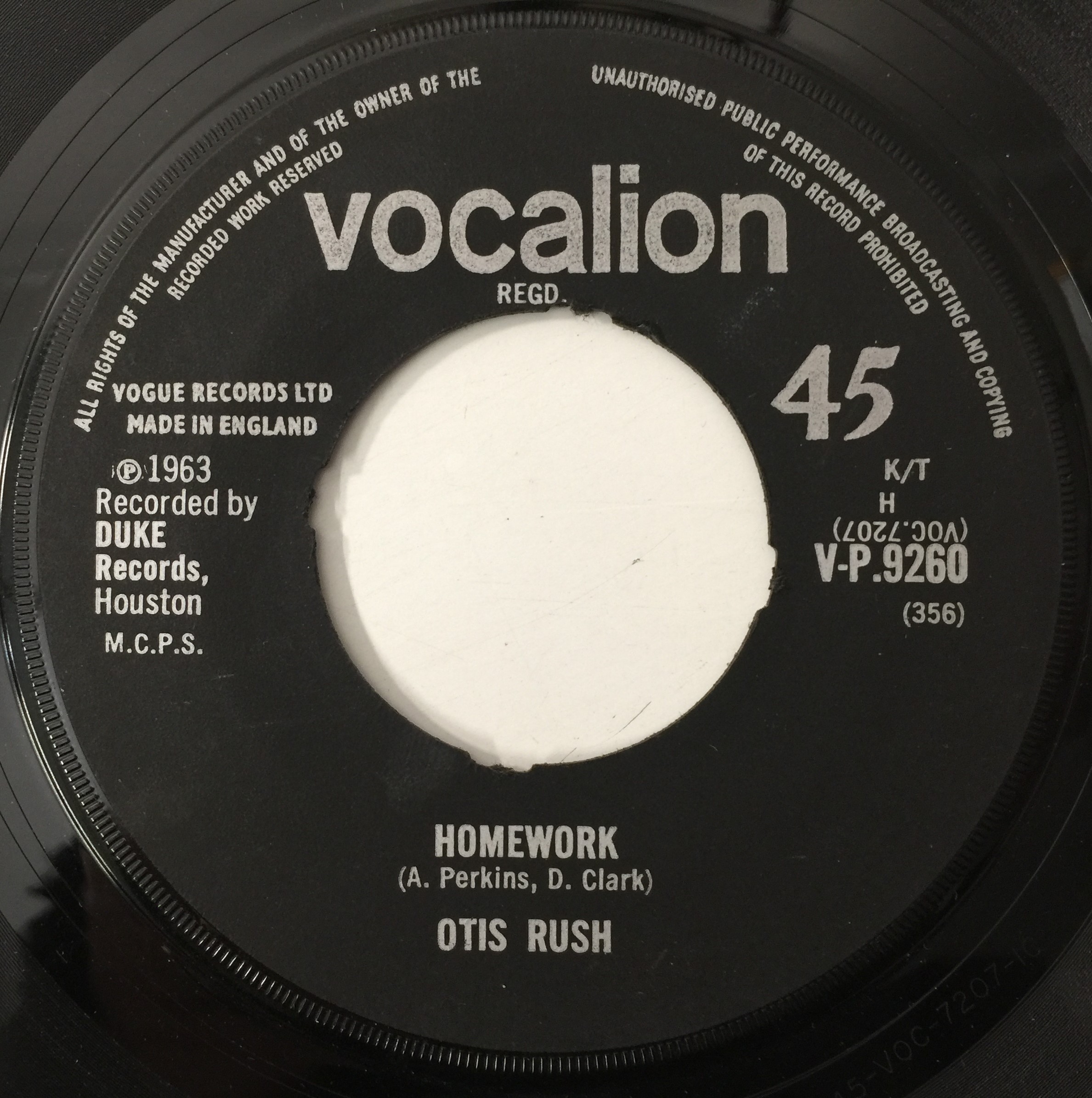 Lot 6 - OTIS RUSH - HOMEWORK 7