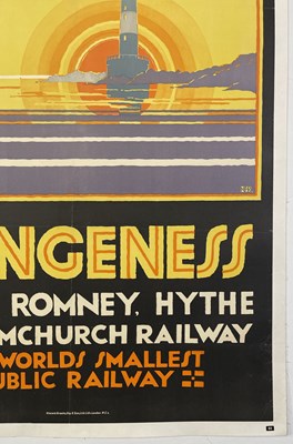 Lot 78 - ADVERTISING / TRAVEL / RAILWAYANA POSTER - DUNGENESS - WORLD'S SMALLEST RAILWAY, 1928.