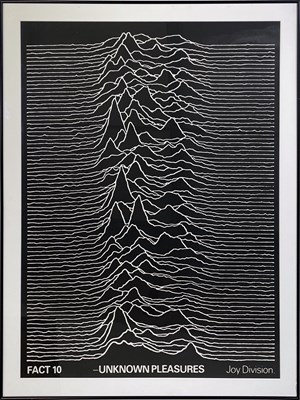 Lot 166B - JOY DIVISION - AN ORIGINAL UNKNOWN PLEASURES PROMOTIONAL POSTER - FORMERLY OWNED BY ROB GRETTON.