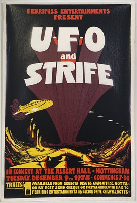 Lot 86B - UFO - AN ORIGINAL AND RARE CONCERT POSTER FOR NOTTINGHAM, 1975.