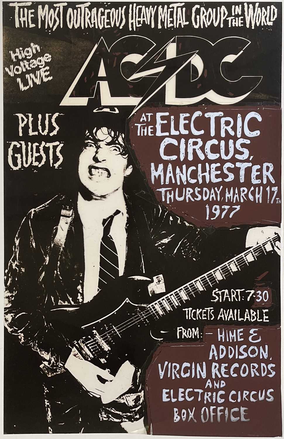 Lot 86 - AC/DC - AN ORIGINAL 1977 ELECTRIC CIRCUS