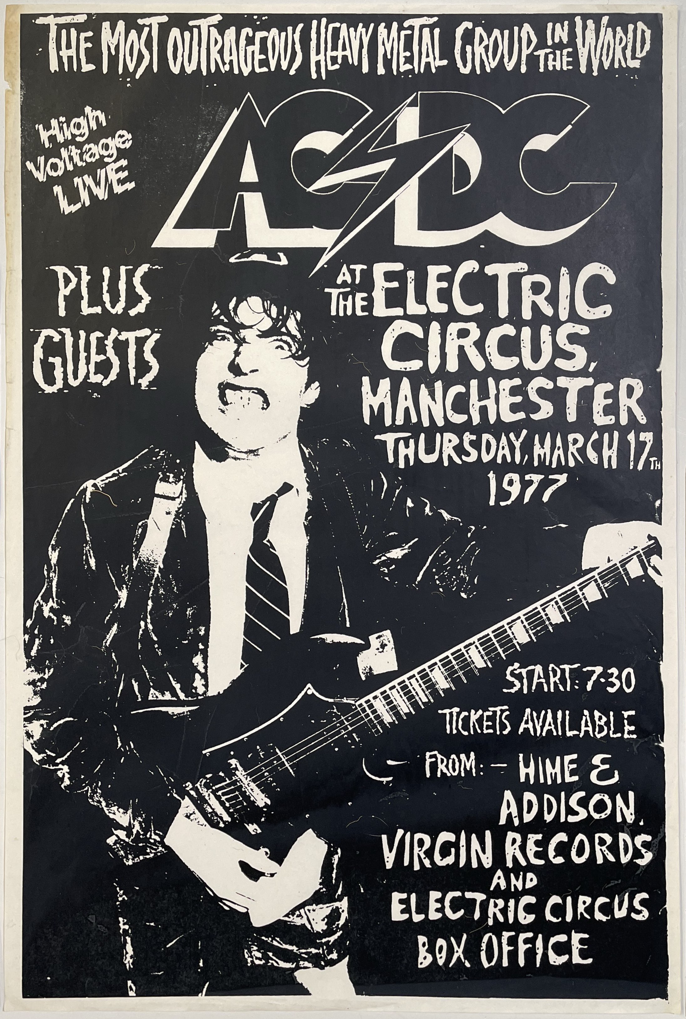 Lot 86 - AC/DC - AN ORIGINAL 1977 ELECTRIC CIRCUS