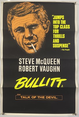 Lot 175 - BULITT (1969) ORIGINAL UK DOUBLE CROWN FILM POSTER.