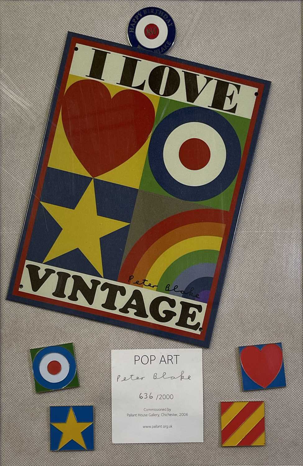 Lot 67 - PETER BLAKE - SIGNED DISPLAY PIECE INC