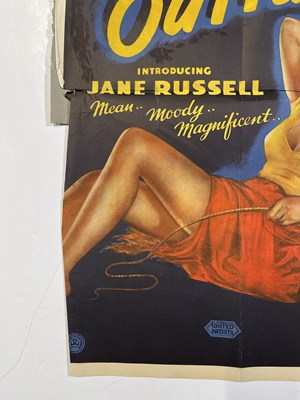 Lot 178 - HOWARD HUGHES / JANE RUSSELL - 'THE OUTLAW' (1946) ORIGINAL UK DOUBLE CROWN POSTER.