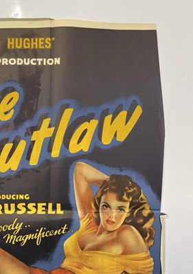 Lot 178 - HOWARD HUGHES / JANE RUSSELL - 'THE OUTLAW' (1946) ORIGINAL UK DOUBLE CROWN POSTER.