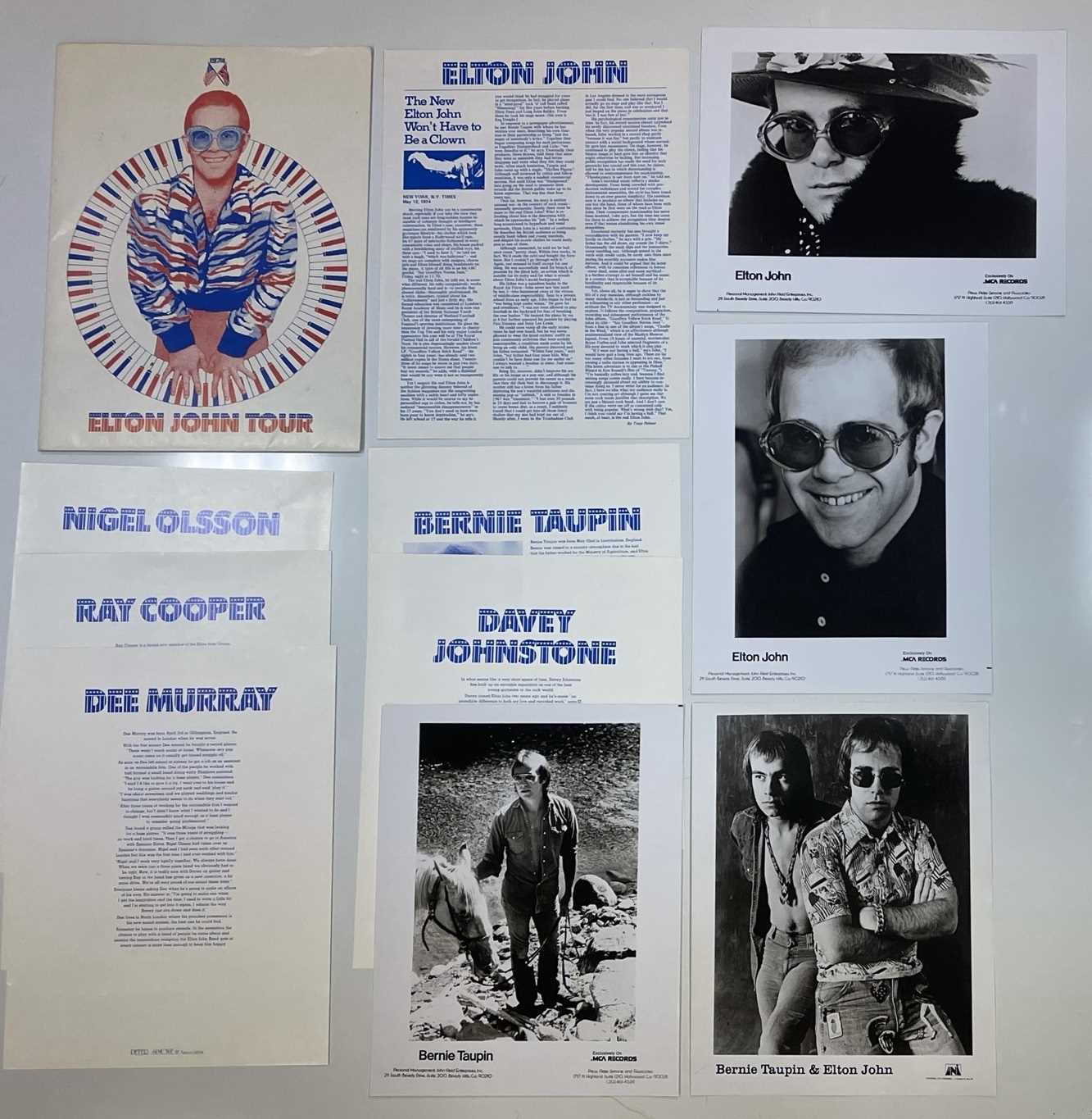 Lot 333 - ELTON JOHN - WEST OF THE ROCKIES PRESS KIT