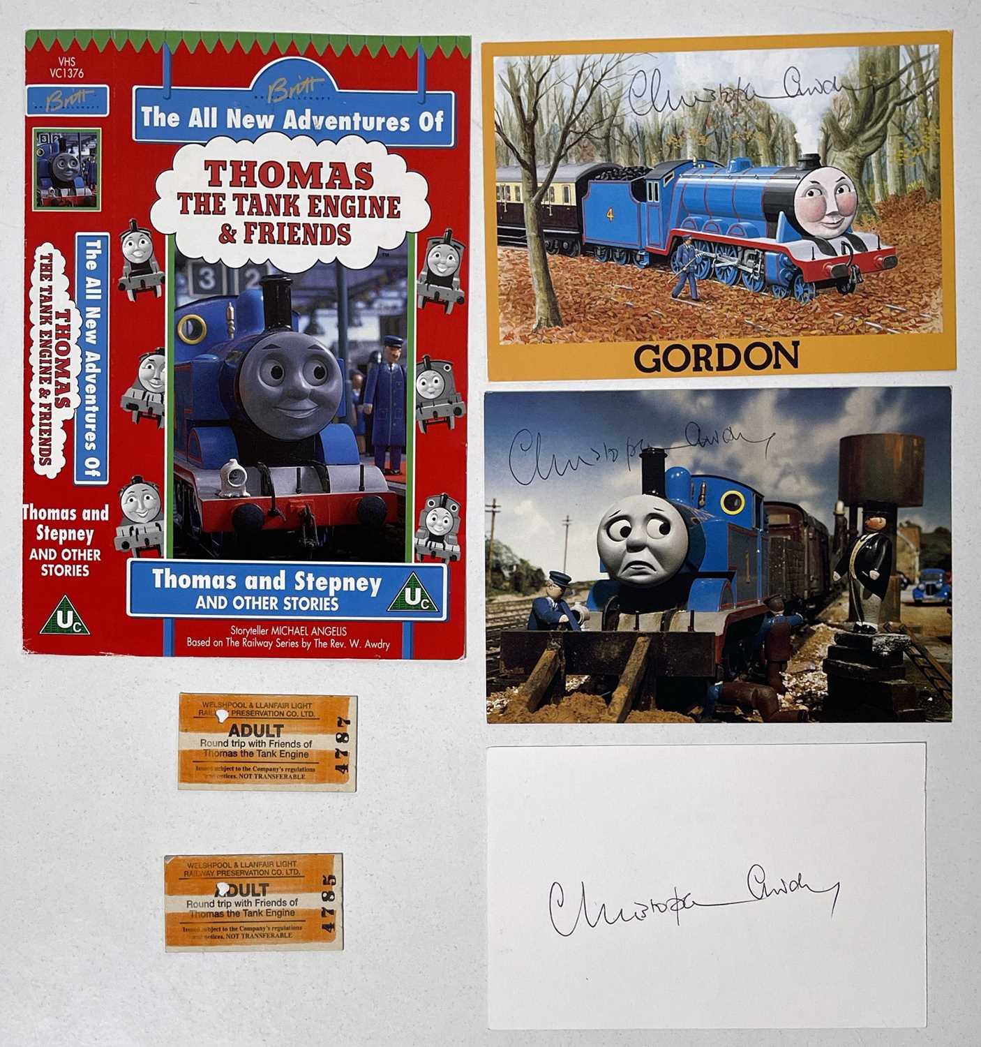 Lot 115 - THOMAS THE TANK ENGINE SIGNED ITEMS - CHRISTOPHER AWDRY/ MICHAEL ANGELIS.