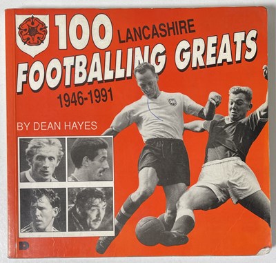 Lot 340 - FOOTBALL AUTOGRAPHS - MULTI SIGNED 'LANCASHIRE GREATS' BOOK.