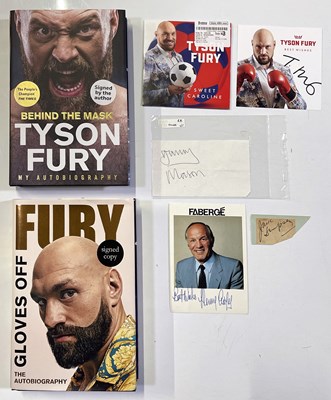 Lot 302 - BOXING INTEREST - SIGNED ITEMS (TYSON FURY, JACK DEMPSEY, GARY MASON).