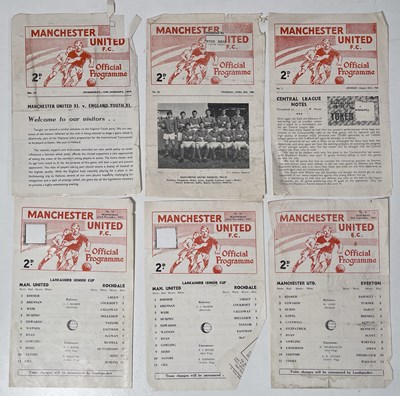 Lot 347 - FOOTBALL MEMORABILIA - MANCHESTER UNITED PROGRAMMES INC ABANDONED ROCHDALE 1967 LANCS SENIOR CUP.