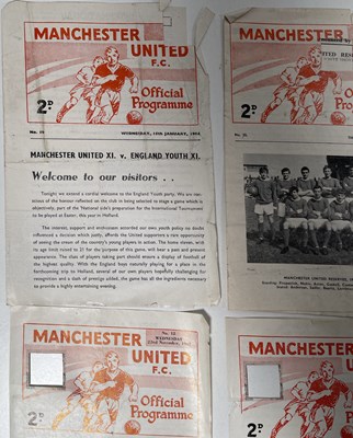 Lot 347 - FOOTBALL MEMORABILIA - MANCHESTER UNITED PROGRAMMES INC ABANDONED ROCHDALE 1967 LANCS SENIOR CUP.