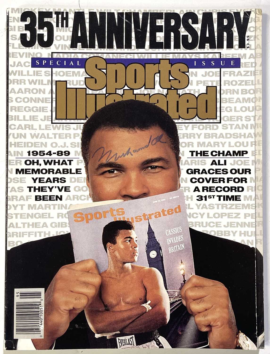 Lot 307 - MUHAMMED ALI SIGNED 35TH ANNIVERSARY ISSUE