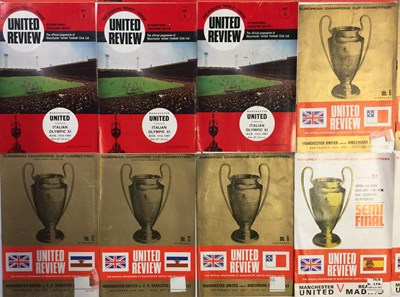 Lot 351 - FOOTBALL MEMORABILIA - MANCHESTER UNITED - EUROPEAN PROGRAMMES C 1960S.