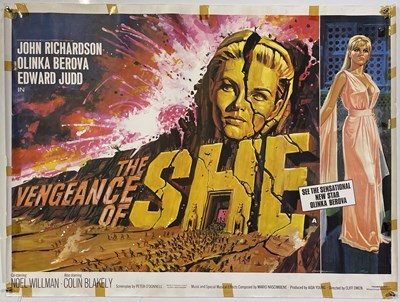 Lot 184 - HAMMER FILMS  - THE VENGEANCE OF SHE (1968) ORIGINAL UK QUAD POSTER.