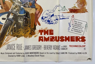 Lot 186 - THE AMBUSHERS (1968) ORIGINAL UK QUAD FILM POSTER.