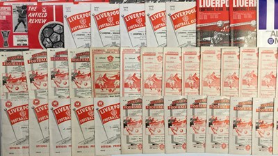 Lot 354 - FOOTBALL MEMORABILIA - LIVERPOOL FOOTBALL CLUB -PROGRAMMES 1940S-60S.